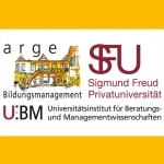 Logo ARGE Bildungsmanagement Wien 
         Universitätslehrgang Sozialpädagogik und Sozialmanagement (M.A.)